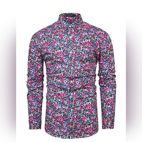 Men's Floral Multicolor Shirt - Picture 1 of 8